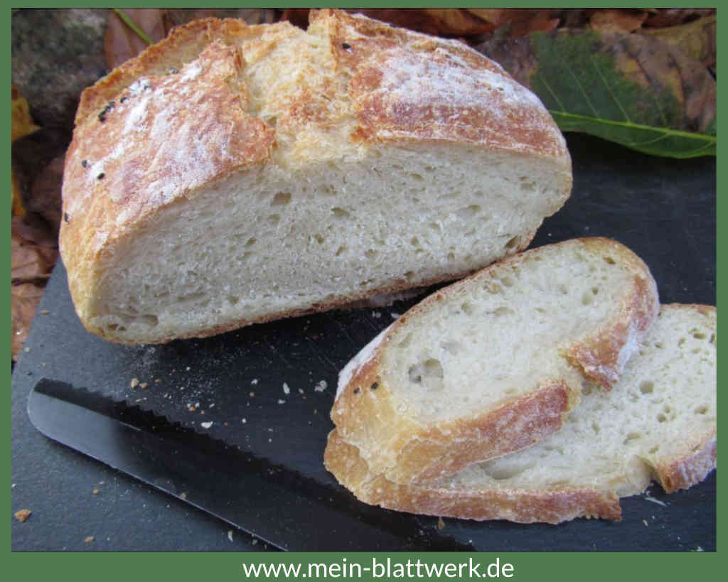 Knuspriges Brot aus dem Eisenbräter ohne Kneten