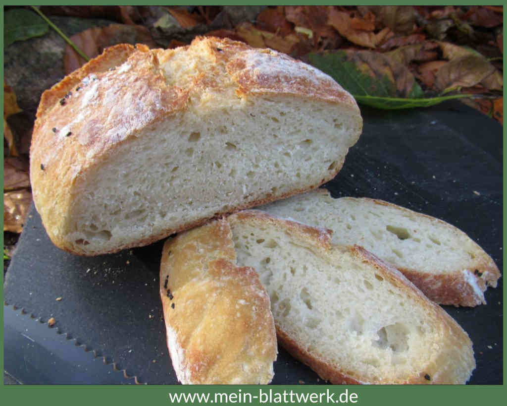 Brot ohne Kneten selber backen