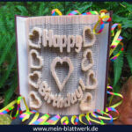 Buchfalten-Vorlage Happy-Birthday kostenlos zun Ausdrucken