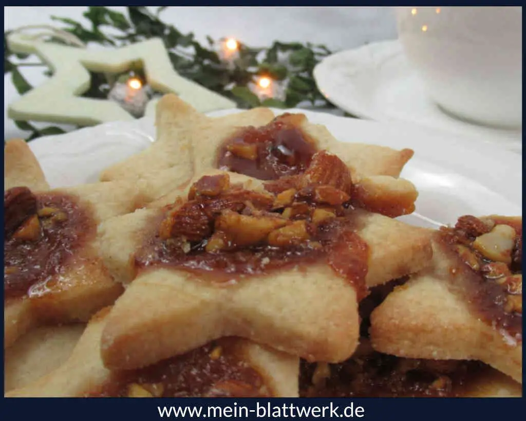 Salz-Karamell-Plätzchen, die Weihnachtsplätzchen mit dem Überraschungsmoment. Buttrig zarte Plätzchen mit Karamell und Mandeln