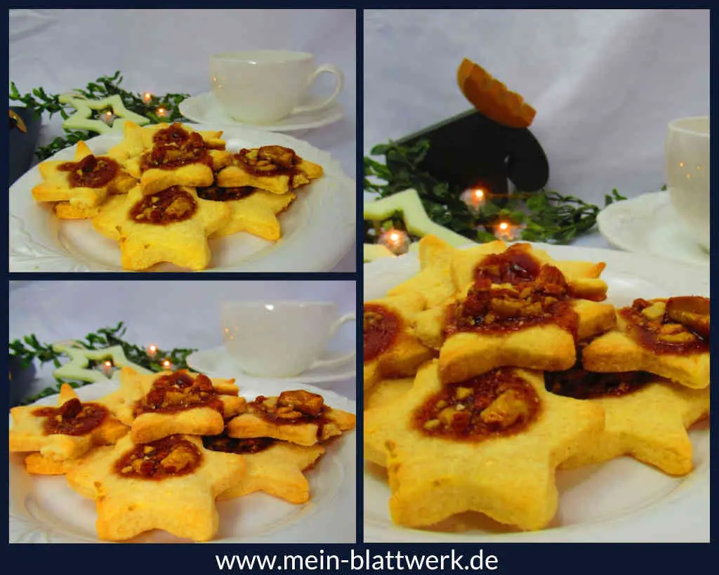 Salz-Karamell-Plätzchen, die Weihnachtsplätzchen mit dem Überraschungsmoment. Buttrig zarte Plätzchen mit Karamell und Mandeln