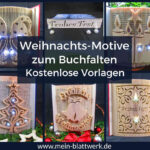 Kostenlose Buchfalten-Vorlage zum Ausdrucken: Weihnachtsmotive