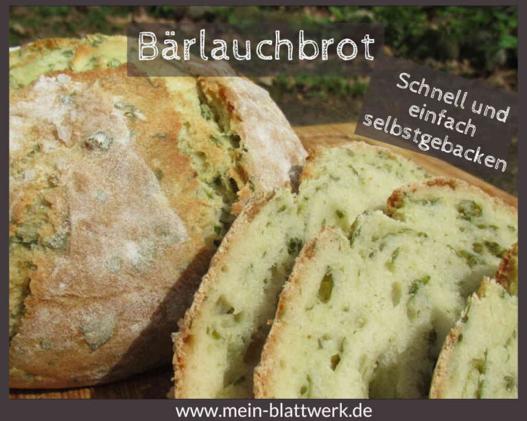 Einfaches und schnelles Bärlauch-Rezept. Bärlauchbrot backen. Knusprig und köstlich mit feiner Bärlauch Note