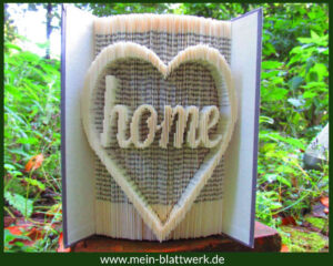 Read more about the article Schriftzug „home“- Vorlage zum Buchfalten